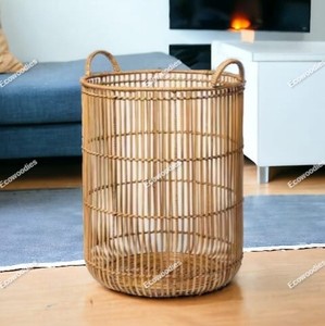 <b>Cheap</b> Wicker Rattan Round Functional Storage <b>Basket</b> Handwoven Rattan <b>Basket</b> with Handles Organization & Home Decor for Storage - Product Image 4