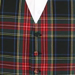 Gilets/gilets en tartan à motif droit écossais/irlandais formel avec fermeture à boutons Scotland Kilt Company gilets écossais pour hommes - Product Image 6