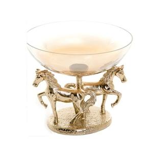 Bols à aliments décoratifs ronds en aluminium et verre avec finition naturelle, parfaits pour les ustensiles de cuisine élégants et les plats à salade. - Product Image 4