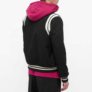 Veste de baseball en laine à col montant, produit prêt à être expédié - Product Image 4