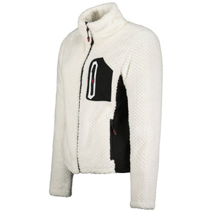 Chaqueta de lana Polar con bolsillos y cremallera a la moda para mujer, chaqueta pesada transpirable cálida con cremallera personalizada y logotipo personalizado - Product Image 3