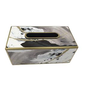 Caja de almacenamiento de papel tisú decorativa hecha a mano diseño moderno lujoso Hotel restaurante uso caja de soporte de pañuelos - Product Image 1