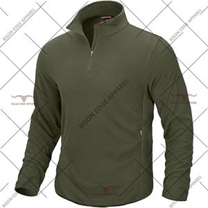 เสื้อแจ็คเก็ตฟลีซผู้ชายแบบซิปครึ่งตัว ยี่ห้อ Edge Apparel ผลิตจากผ้าฝ้าย 100% ระบายอากาศได้ดี พิมพ์ลายนูน สไตล์สตรีทแวร์ แขนยาว - Product Image 2