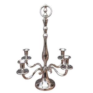 Candelabro alto Chapado en plata de 4 brazos de calidad impresionante, candelabro de diseño exclusivo para boda, decoración del hogar, mesa artesanal - Product Image 2