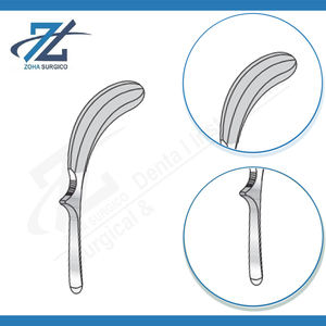 Couteau Robert Jones Rugine à lame convexe, extrémité en forme d'éventail, avec manche de pistolet solide, 185 mm de long, fabricant d'instruments au Pakistan - Product Image 3