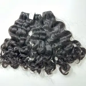 Hoge Kwaliteit Hot Trend Waeve Curly Inslag Hair Extensions Menselijk Haar Gemaakt Door Rauwe Vietnam No Tangle