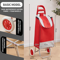 Sac à provisions pour légumes de magasin de supermarché personnalisé chariot de chariot de courses pliable et portable mobile sac à provisions réutilisable