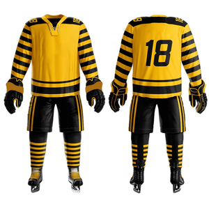 Ensemble d'uniformes de hockey sur glace pour hommes personnalisés respirant séchage rapide impression par sublimation maillot et short de hockey sur glace pour hommes uniforme 2025 - Product Image 1