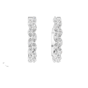 Pendientes de Aro con Diamantes Creados en Laboratorio de 1.60 CT, Diamantes VVS-VS EF CVD, Oro de 18KT, 14KT, 10KT y Plata 925, Oro Rosa, Amarillo, Blanco - Product Image 3