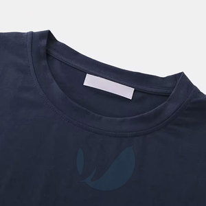 Conjunto de camiseta y pantalones cortos para correr para hombre con logotipo personalizado al por mayor, camiseta y pantalones cortos ecológicos de 100% algodón de talla grande con contraste de colores - Product Image 5