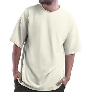 เสื้อยืด boxy พอดีตัวสำหรับผู้ชายเสื้อโอเวอร์ไซส์ระบายอากาศได้ดี - Product Image 1