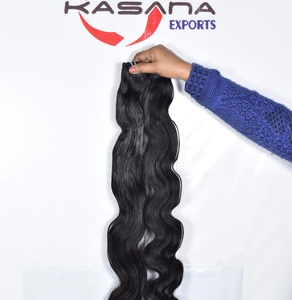 Fabrique de cheveux indiens non traités, tissage en vague profonde, vente en gros, vendeurs à cuticule alignée 100% extensions de cheveux humains naturels - Product Image 4