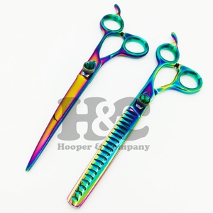 Nuevo estilo 6 en 1 Juego de tijeras para el cuidado del perro Tijeras para mascotas de acero inoxidable Peso ligero con impresión de logotipo gratis para perros y gatos - Product Image 4