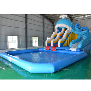 Château gonflable géant en PVC personnalisé, toboggan aquatique intérieur/extérieur, combo parc aquatique - Product Image 4