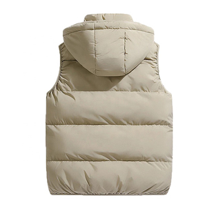 Veste matelassée pour homme en gros, personnalisée, pour l'extérieur, imperméable et coupe-vent |   Gilet sans manches matelassé chaud pour l'automne et l'hiver - Product Image 2