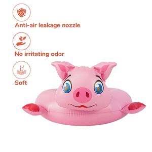 Flotador Inflable de Cerdo para Piscina para Niños de 3 a 5 Años, Flotador de Anillo Dividido para Bebés, Juguete Divertido de Piscina Rosa y Morado para Niñas - Product Image 3