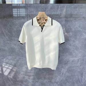 Summer Breathable Fashion Short Sleeve Casual Lapel Design Business Style Men Polo <b>T</b> <b>Shirt</b> for Office and Daily Use - Product Image 2