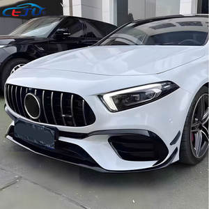 Kit de coche ABS negro brillante, alerón de parachoques delantero, divisores laterales de labio de barbilla, Canards para Mercedes Benz a Class W177 A45 S <span class=keywords><strong>AMG</strong></span> 2019-2025 - Product Image 6