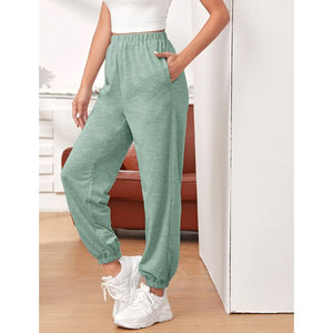 Pantalones Deportivos de Felpa de Algodón para Mujer, Venta Caliente 2025, Pantalones Deportivos Casuales Lavados, OEM ODM Disponible - Product Image 4
