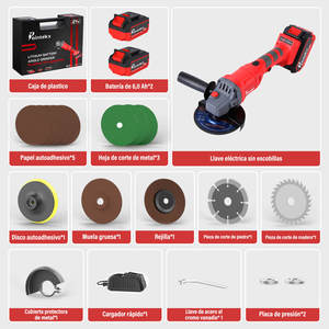 Pointekx 125mm Brushless Lithium Angle <b>Grinder</b> 21V Red And Black Professional Grade General Purpose Grinding Tool - Product Image 3