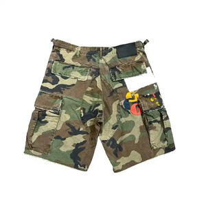 Shorts cargo décontractés pour hommes, printemps-été, design personnalisé, délavé, streetwear, toile, séchage rapide, fermeture à cordon - Product Image 2