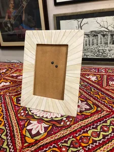 MUGHALCRAFTS Customized Natural <b>Wood</b> <b>Picture</b> <b>Frame</b> Bone Inlay Decorative <b>Frame</b> with Customized Logo for Home Use - Product Image 2