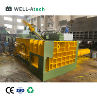 Presse à balles hydraulique horizontale pour ferraille métallique, acier, tôles et canettes