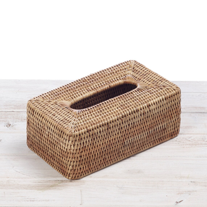 Caja de pañuelos de ratán Natural rectangular hecha a mano para decoración de cocina hogar ecológico - Product Image 5