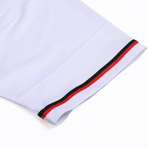 White <b>Baseball</b> Jersey Red Black Trim Button Front Short Sleeve Unisex Adult Regular Fit Breathable Mesh Polyester Custom Sport - Product Image 3