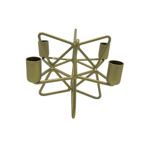 Decoración de iluminación de fiesta de Navidad y hogar, portavelas de Adviento de Metal de hierro personalizado, acabado de oro rosa para venta al por mayor a granel - Product Image 5