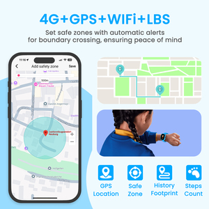 Lagenio สมาร์ทวอชสำหรับเด็ก4G K3พร้อมซิมการ์ด1.7นิ้วโทรวิดีโอ HD GPS LBS WiFi SOS IP68 FCC ROHS relojes สมาร์ทวอชสำหรับเด็ก - Product Image 4