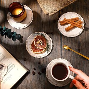 Best-Themed Wood and Wooden Beads <b>Table</b> <b>Coaster</b> Party-Functional Decorative Tableware Elegant Mats & Pads Design - Product Image 6