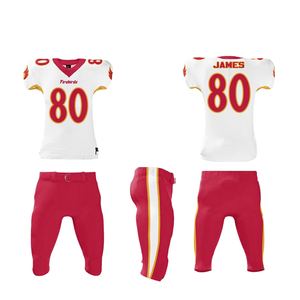 Uniforme de Fútbol Americano Personalizado al por Mayor con Tela Suave y Cómoda y Diseño Transpirable para un Rendimiento Deportivo de Alta Calidad - Product Image 1