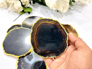 Premium Wood Resin <b>Coasters</b> Glossy Finish Eco-Friendly Classic Heavyweight Natural Drink Pads <b>Table</b> Protection Luxury Home Decor - Product Image 6