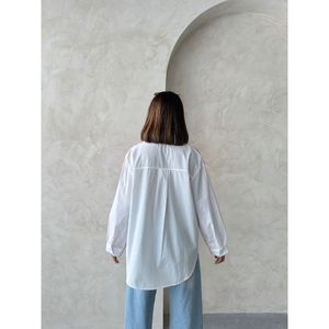 Blusa de voile bordada con lazo frontal para mujer - Product Image 1