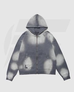 Survêtement/survêtement personnalisé délavé à l'acide, vente en gros d'ensemble de jogging délavé à l'acide en deux pièces, mode de rue - Product Image 2