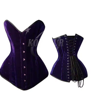 Corsé de Mujer de Alta Calidad Hecho a Medida, Disponible a Precio de Mayoreo, Hecho con Terciopelo por Kourpur International - Product Image 2
