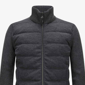 <b>Mens</b> Canvas <b>Cardigan</b> Jacket with Anti-UV Stand Collar Customized Logo for Winter Fall - Product Image 3