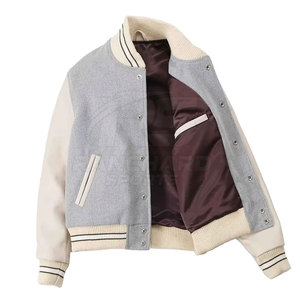 Chaqueta Universitaria para Hombre, Corte Ajustado, Cómoda, Estilo Urbano Moderno, Chaqueta Universitaria para Hombre con Logotipo Personalizado Moderno, Moda Urbana - Product Image 3
