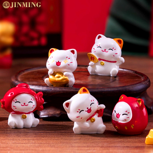 Custom Fiberglass Resin Crafts Lucky <strong>Cat</strong> Miniature Animal Statues Children's Party Car Suspension Decorative <strong>Sculptures</strong> - Product Image 5