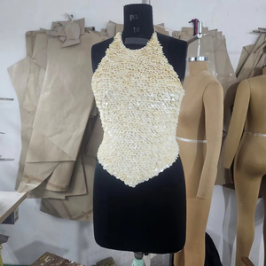 Listo para usar Sexy conjunto de 2 piezas de una pieza Bikini de playa con diseño de cuentas en negrita 100% poliéster antibacteriano y transpirable - Product Image 1