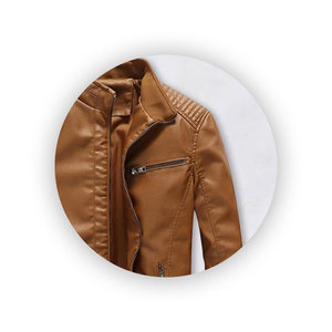 Chaqueta de cuero de hombre transpirable de color soporte personalizado de alta calidad ropa informal al aire libre a precio al por mayor calidad genuina - Product Image 5