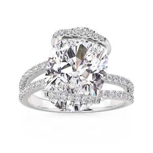 Bague de fiançailles solitaire ovale en moissanite plaquée or rose sur argent sterling Jeulia - Product Image 2
