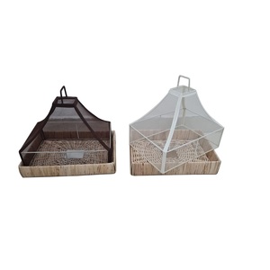 Soporte para pastel de madera y vidrio hecho a mano ecológico con incrustaciones de hueso con forma personalizable para uso en restaurantes y hoteles - Product Image 2