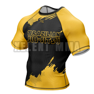 Protège-éruption à manches courtes pour hommes, imprimé de logo personnalisé de haute qualité, séchage rapide, sports nautiques, surf, natation - Product Image 1