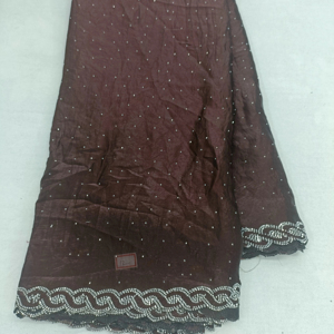 Espace soie diamant travail tissu faire à fantaisie saree matériel - Product Image 4