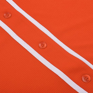Camiseta de Béisbol Personalizada Naranja de Manga Corta Unisex, Ropa Deportiva de Poliéster que Absorbe la Humedad, Impresión por Sublimación Completa, Logotipo Frontal - Product Image 6