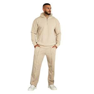Vêtements personnalisés pour hommes Ensemble de deux pièces pulls à capuche pantalons évasés Combinaison de survêtement personnalisée avec logo Survêtement unisexe élégant - Product Image 5