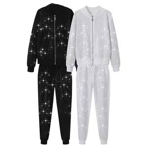Survêtement à capuche pour homme avec strass, de haute qualité, écologique, respirant, léger, tendance pour l'hiver - Product Image 5