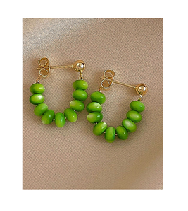 Nouveau design perles boucles d'oreilles avec personnalité unique élégant dames résine bijoux design créatif le plus vendu - Product Image 5